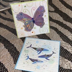 🆕Papyrus 3D Whales And Butterfly Greeting Card Bundle